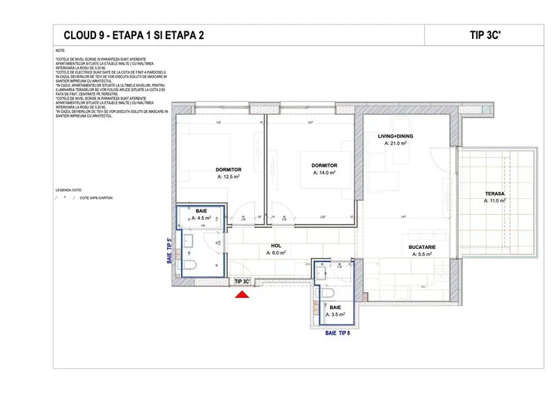 Apartament 3 camere